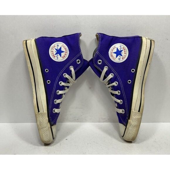 Vintage Converse All Star Chuck Taylor Purple High Top Made in USA Mens Size 5 - Picture 5 of 11
